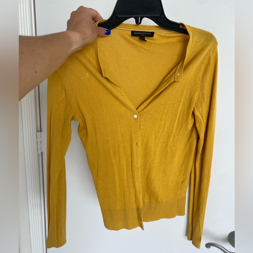 Banana Republic Mustard Knit Sweater